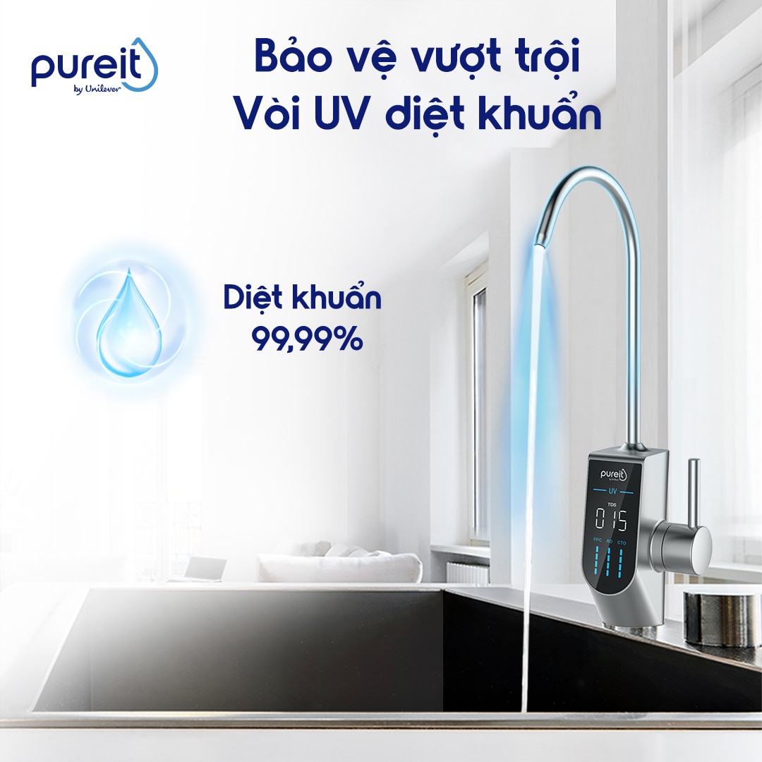 Máy lọc nước Pureit Delica Âm tủ bếp RO 18,000L UR5840 ,Hàng chính hãng