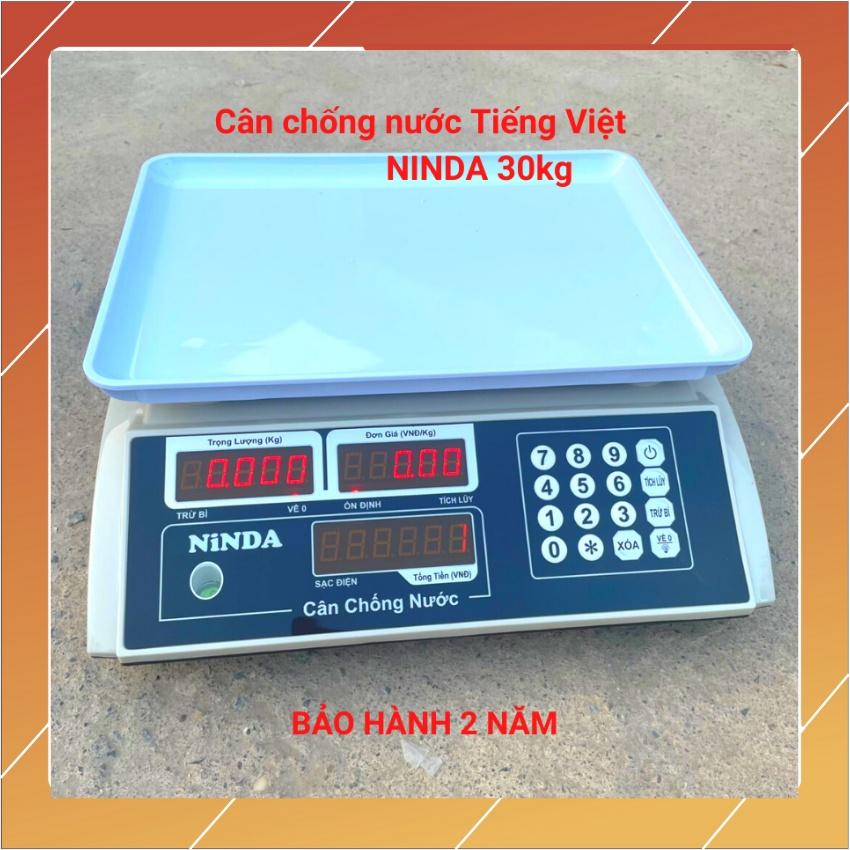 Cân điện tử chống nước Tiếng Việt NINDA 30kg