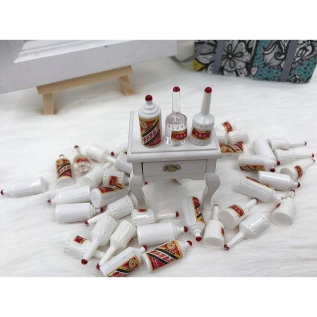 Set 3 chai gia vị trang trí nhà bếp búp bê.