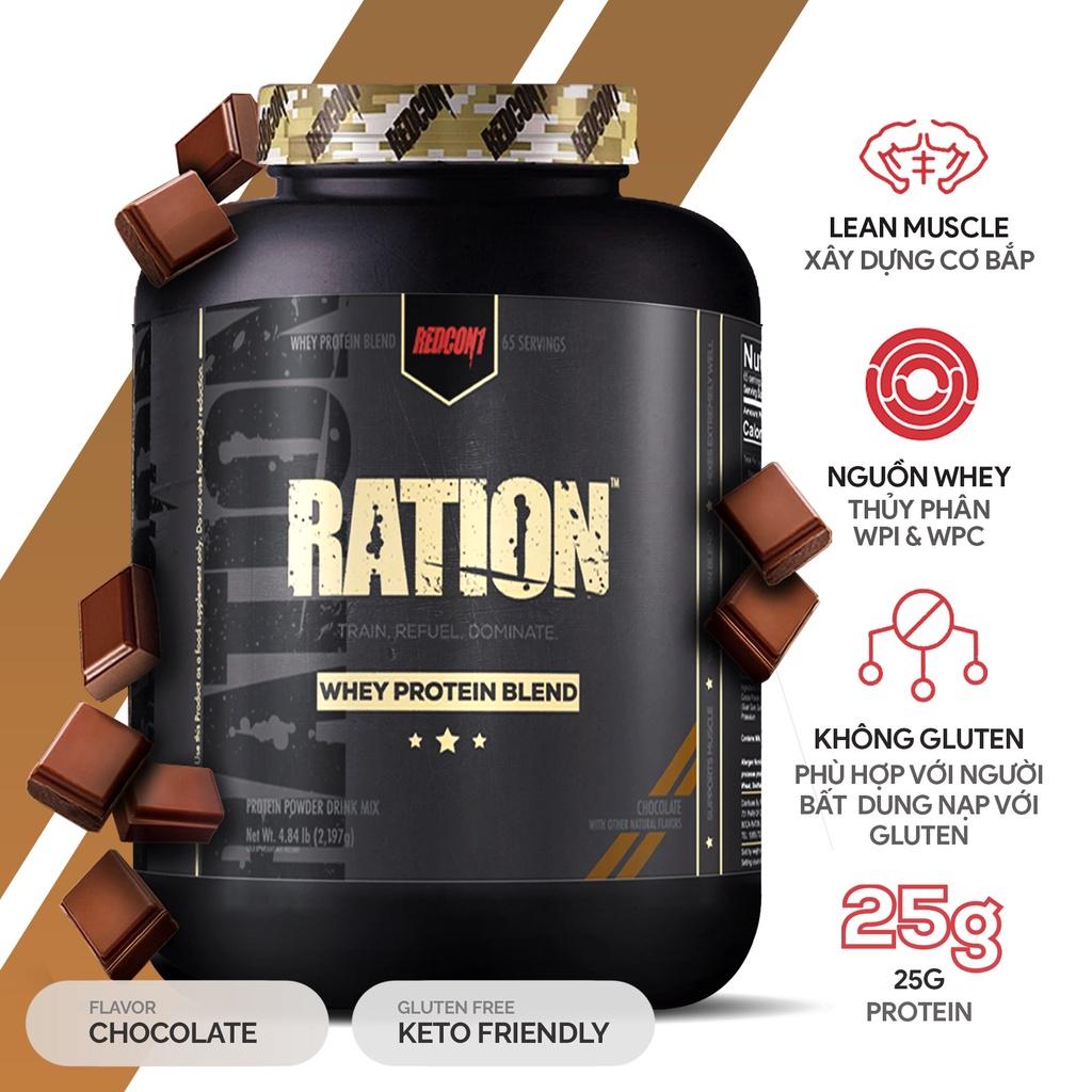 Whey Protein Ration Từ Redcon1 - Whey Protein Tăng cơ 90% Whey Hydrolyzed 10% Whey Concentrate