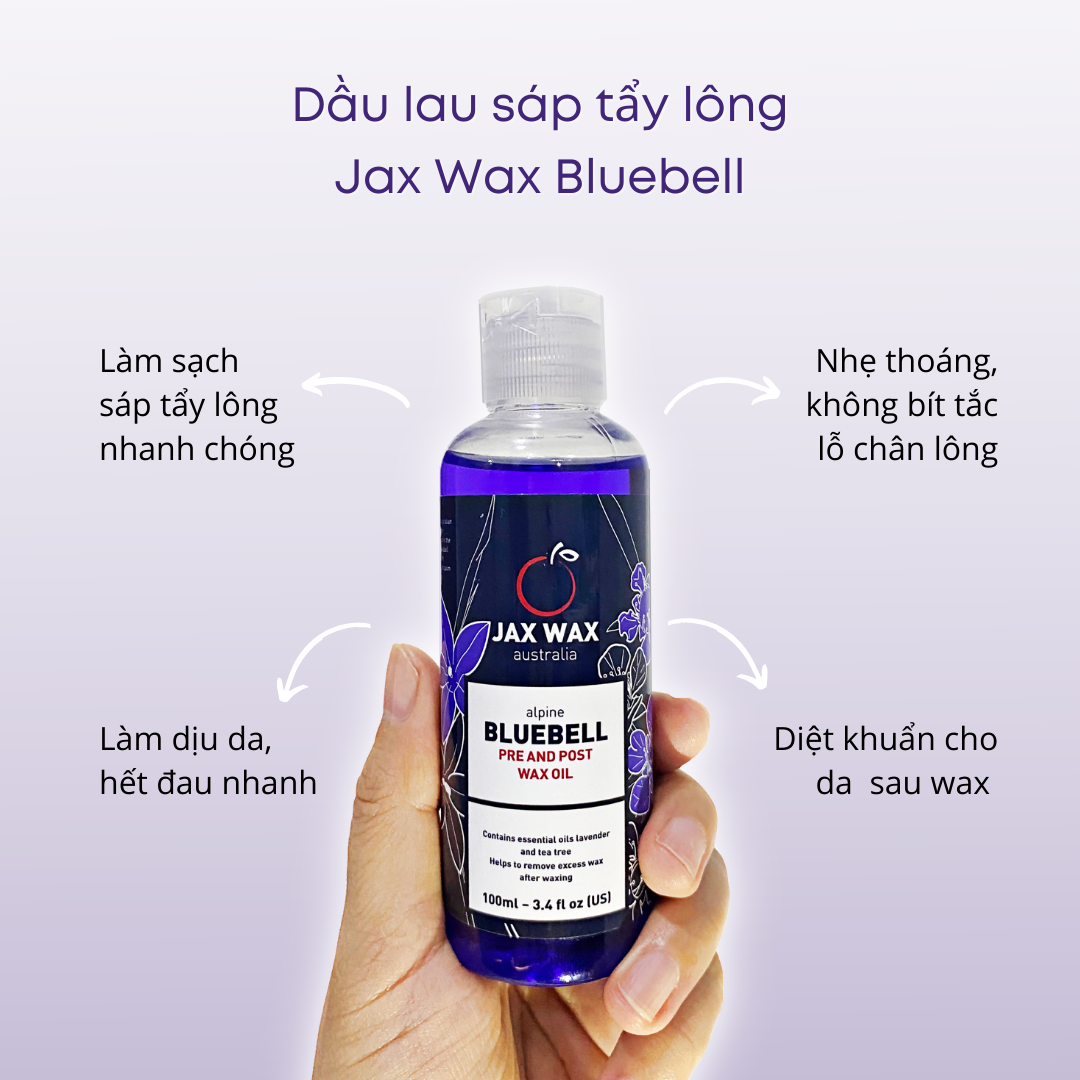 Dầu lau sáp tẩy lông Jax Wax Australia Bluebell 100ml