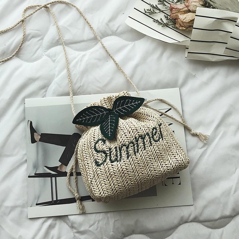 Túi cói dây rút Summer, hoa cúc xinh ơi xinhhh