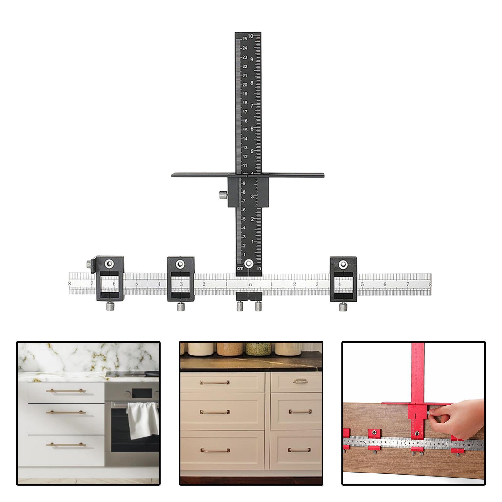 Punch Locator Cabinet Hardware Jig for Handles and Knobs On Doors