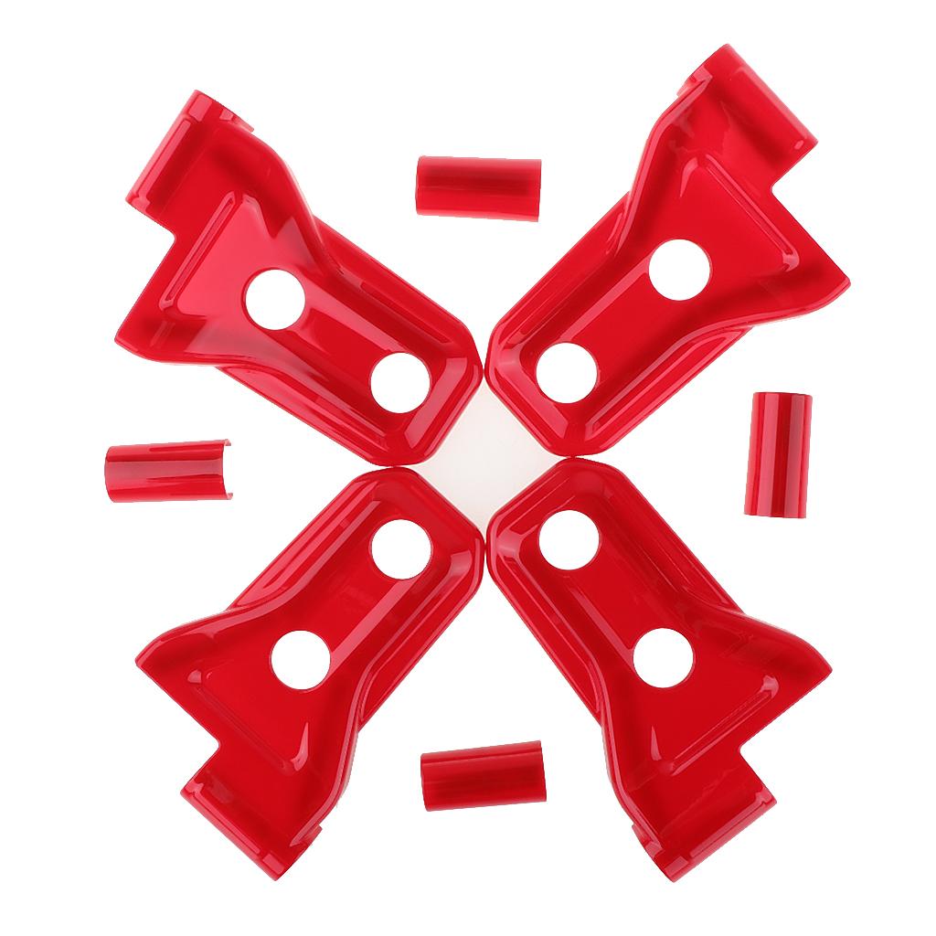 4Pcs Red Door Hinge Covers Trim Fits for 2018 Wrangler JL Unlimited