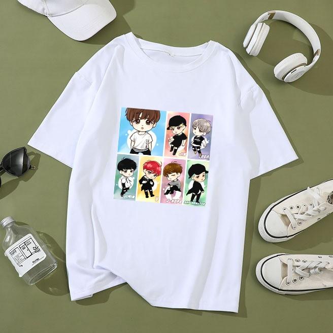 Áo phông nữ chibi BTS phong cách Unisex