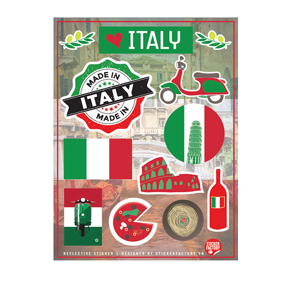 Italy - Reflective Sticker hình dán phản quang 3M Premium