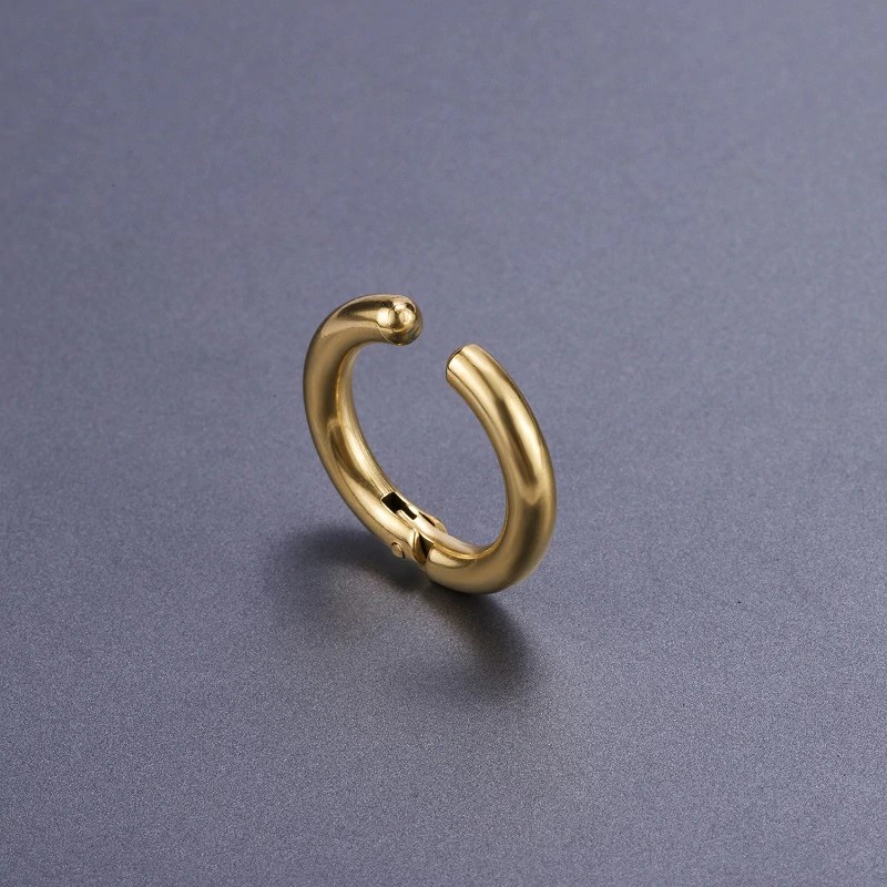 Bông tai kẹp vành khoen tròn kiểu dáng ST HOT cá tính nam nữ