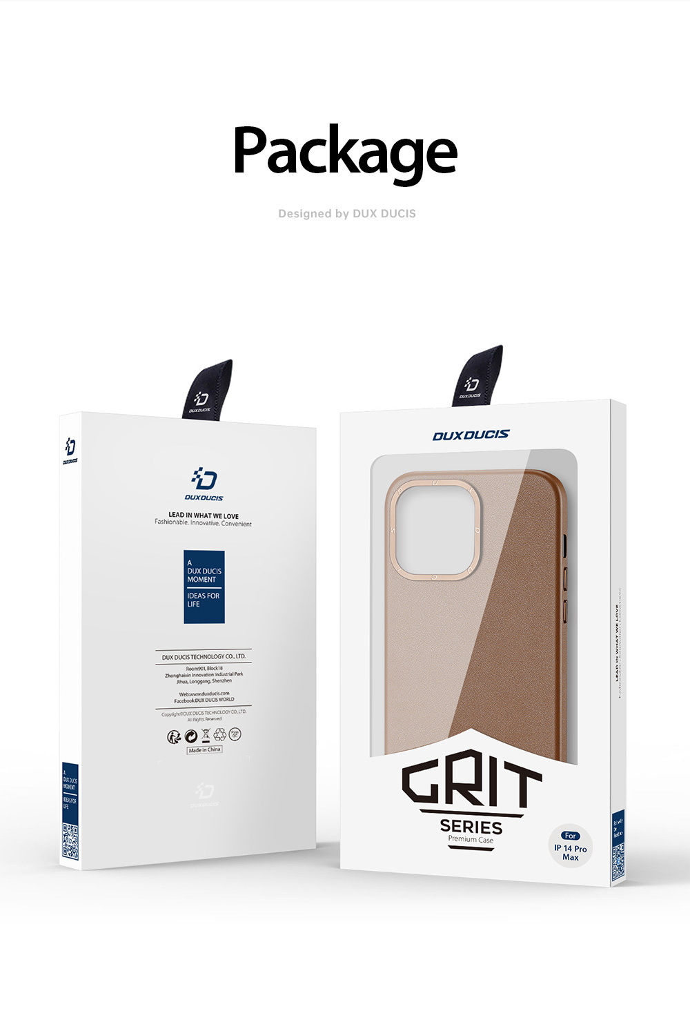 Ốp Lưng Case Bảo Vệ Da Cao Cấp Sạc Từ Tính Dux Ducis Grit Series PU Dành Cho iPhone 14 Pro Max - Hàng Chính Hãng