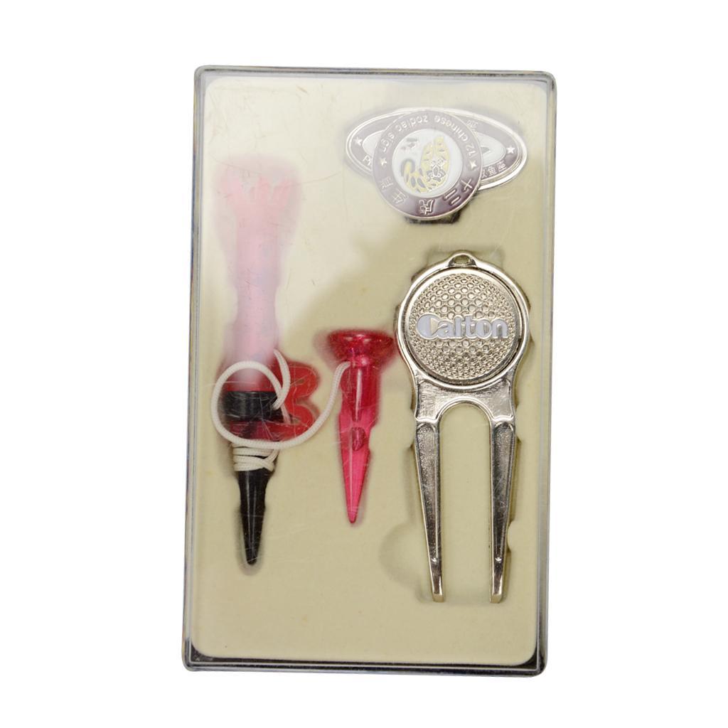 Golf Ball Marker Hat Clip Repair Tool Golf Tee Gift