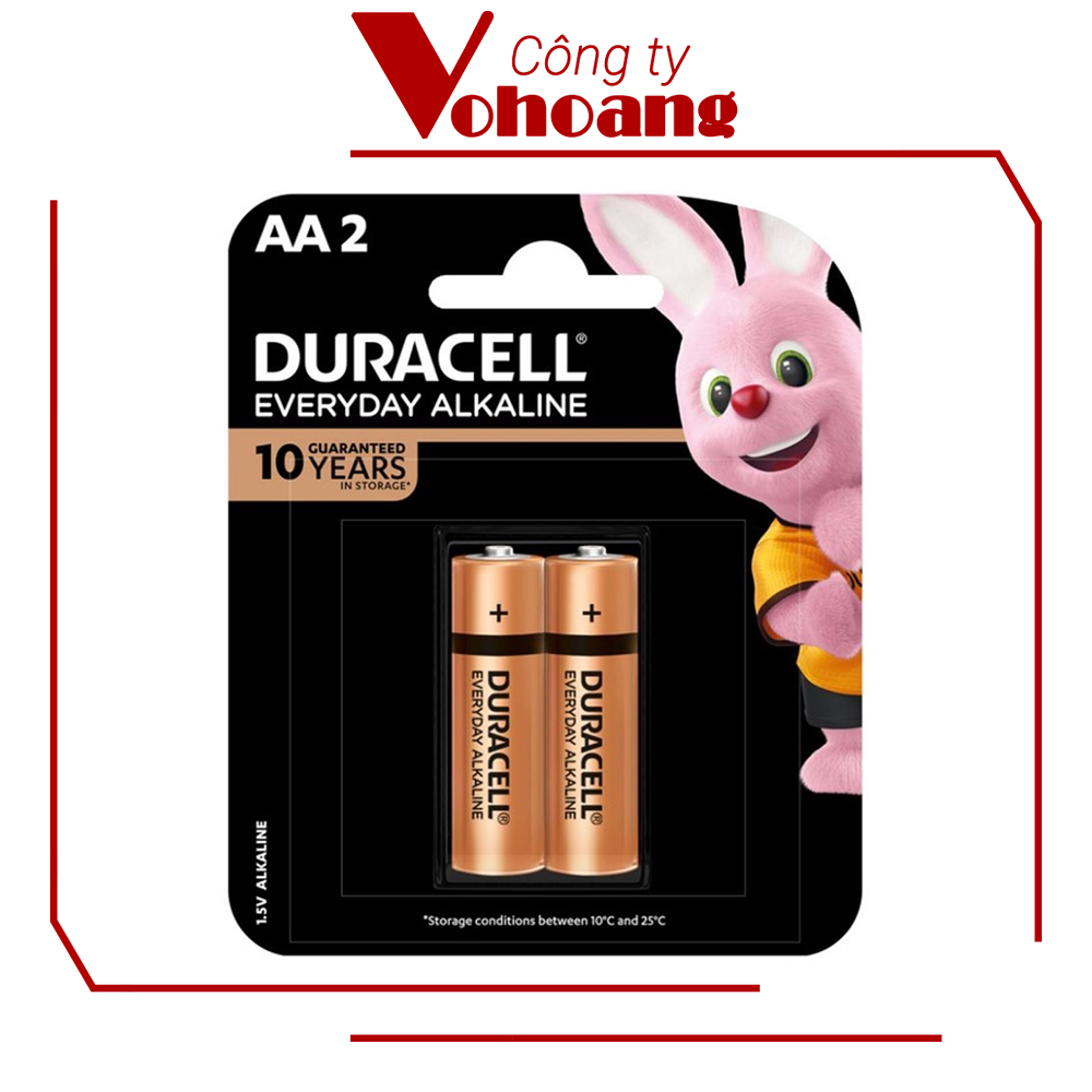 Pin Kiềm Duracell Everyday AA vỉ 2 viên