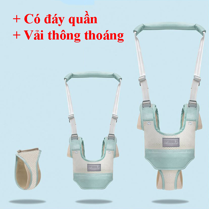 Đai tập đi Aixintu cho bé từ 5 tháng đến 3 tuổi có đáy đỡ, vải cotton thông thoáng, hàng chính hãng