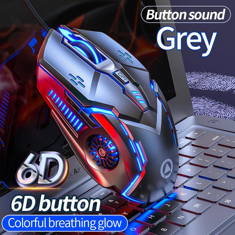 Chuột Gaming Máy Tính Có Dây Game Thủ 3200DPI / Chế độ LED 7 Màu / 6 Nút Bấm - Quà Giáng Sinh