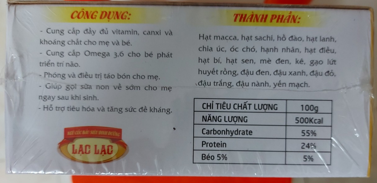 Ngũ cốc bầu Lạc Lạc (Combo 2 hộp)