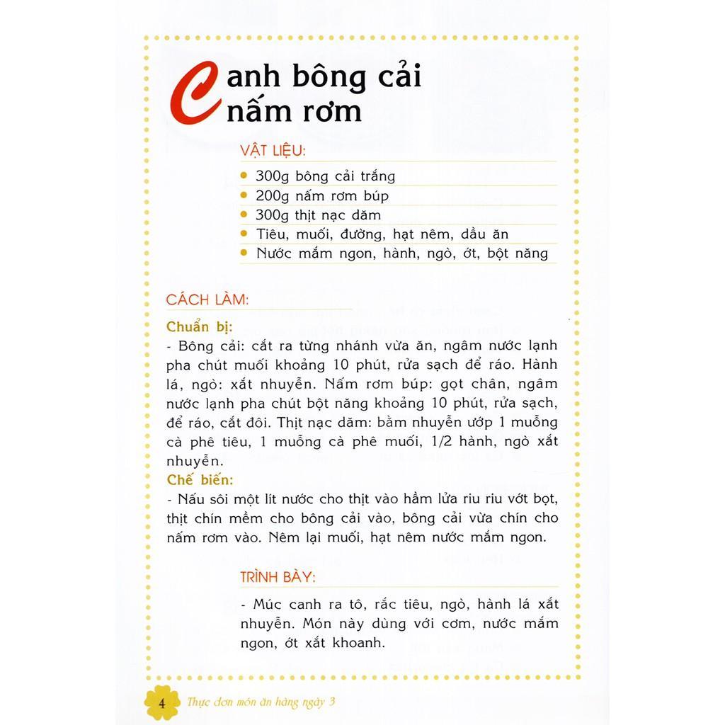 Sách - Thực Đơn Món Ăn Hàng Ngày Triệu Thị Chơi - Tập 3 - Việt Thư