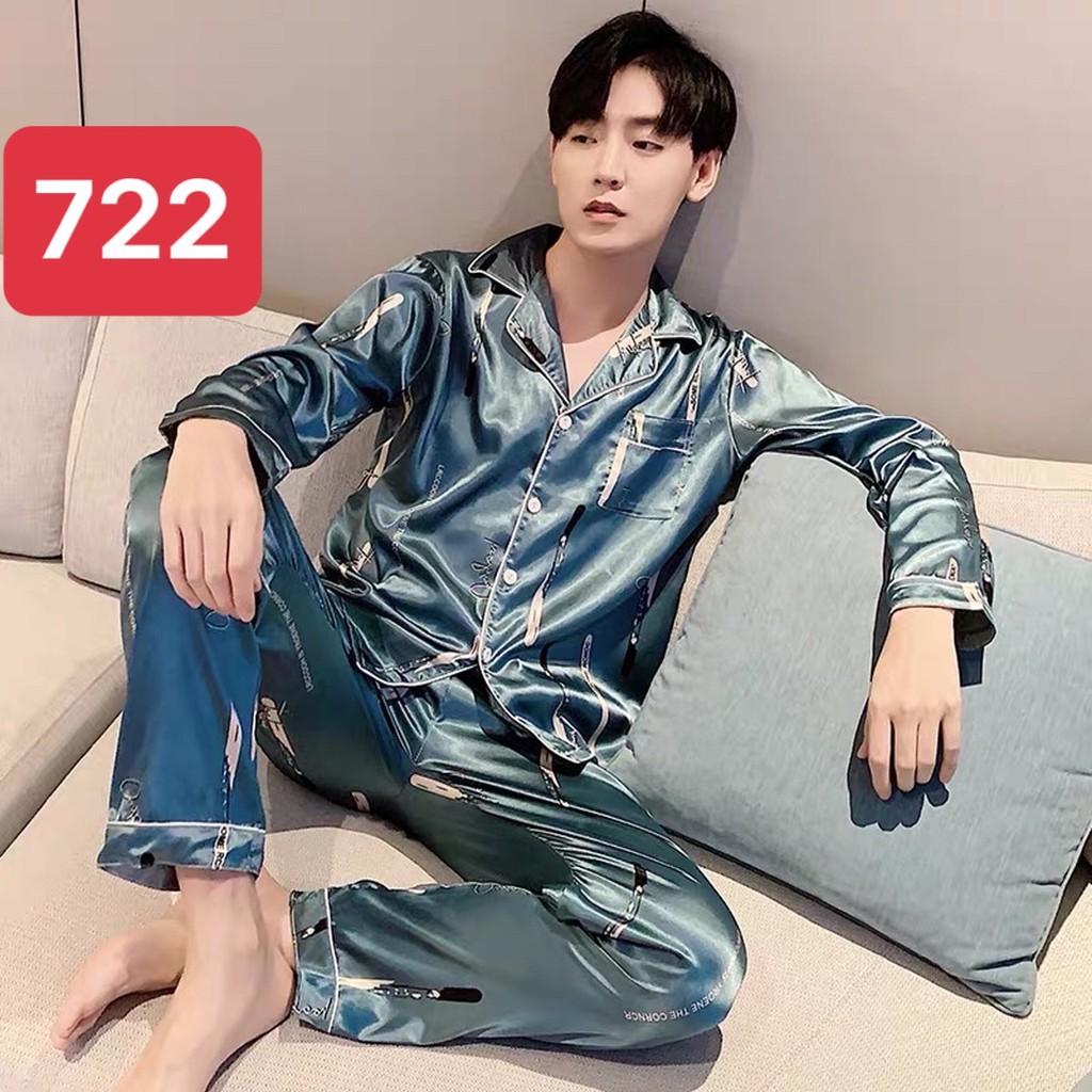 Set đồ bộ Pijama nam mặc nhà siêu chất - Đồ mặc nhà nam chất lụa satin mềm mịn ko nhăn (Hàng có sẵn)