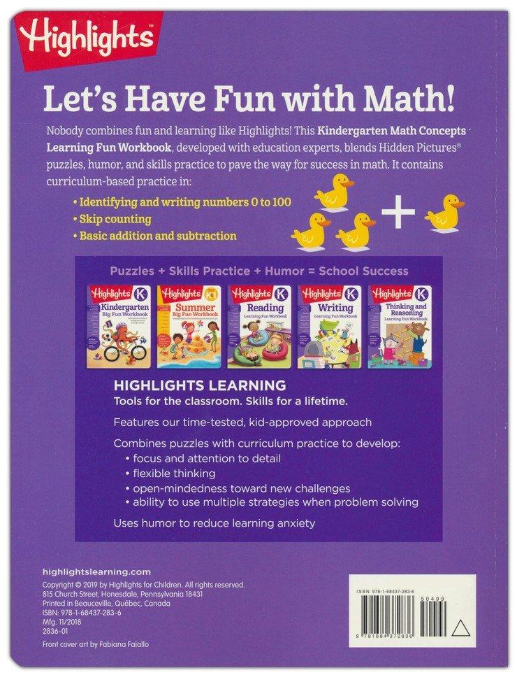 Highlights Kindergarten Learning Workbook Pack: Reading; Math Concepts; Writing; Thinking And Reasoning