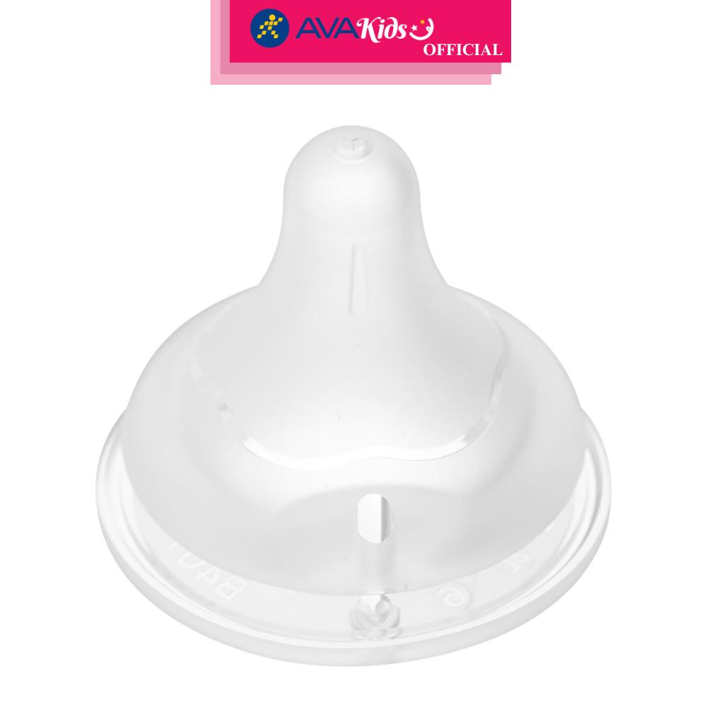 Bộ 2 núm ti Pigeon siêu mềm Plus WN3 cổ rộng size LL (9 - 15 tháng) - Hàng Chính Hãng