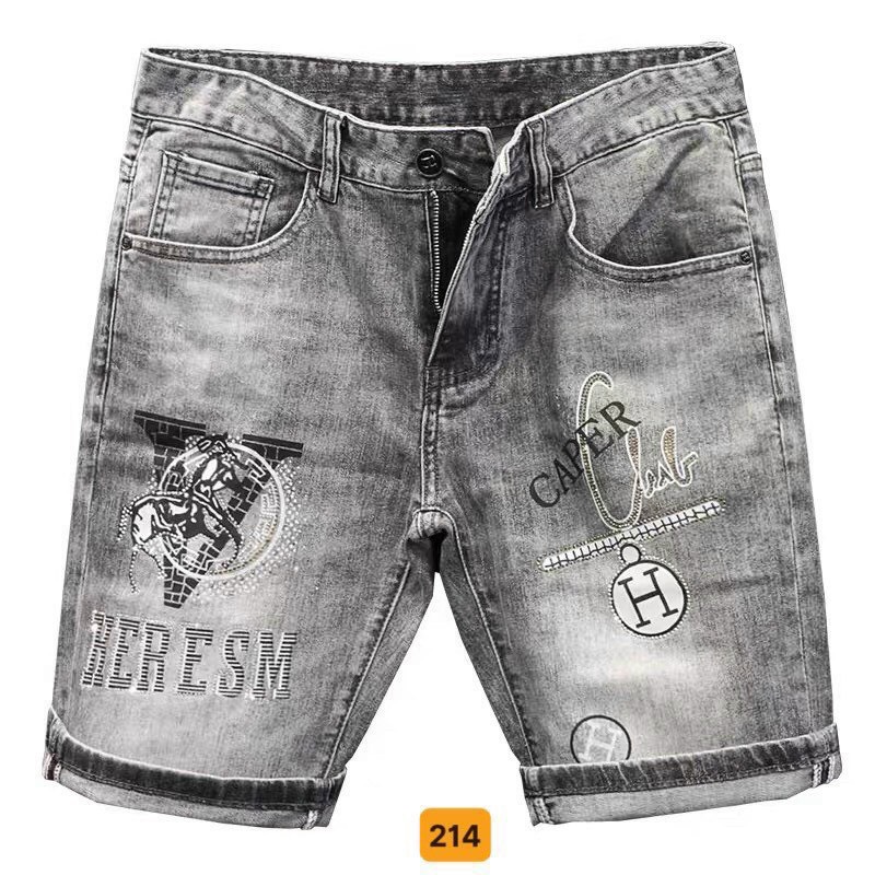 Quần short jean nam, quần short jean nam mẫu mới phong cách hàng quốc, họa tiết cao cấp OBOK FASHION MS214