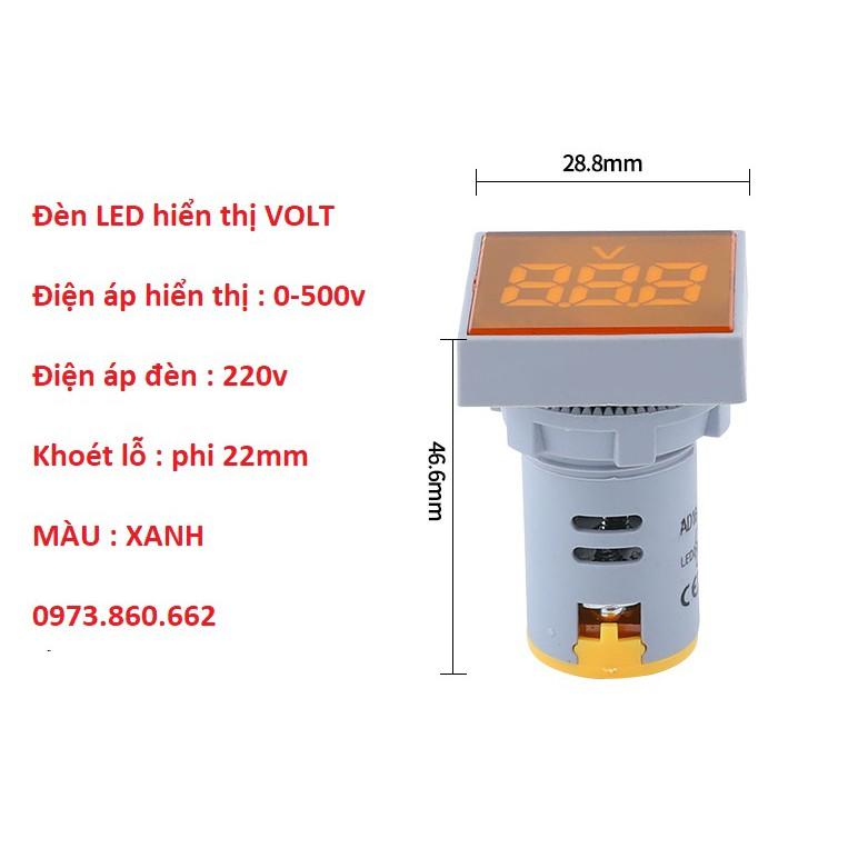 Đèn LED hiển thị vôn - ampe phi 22mm