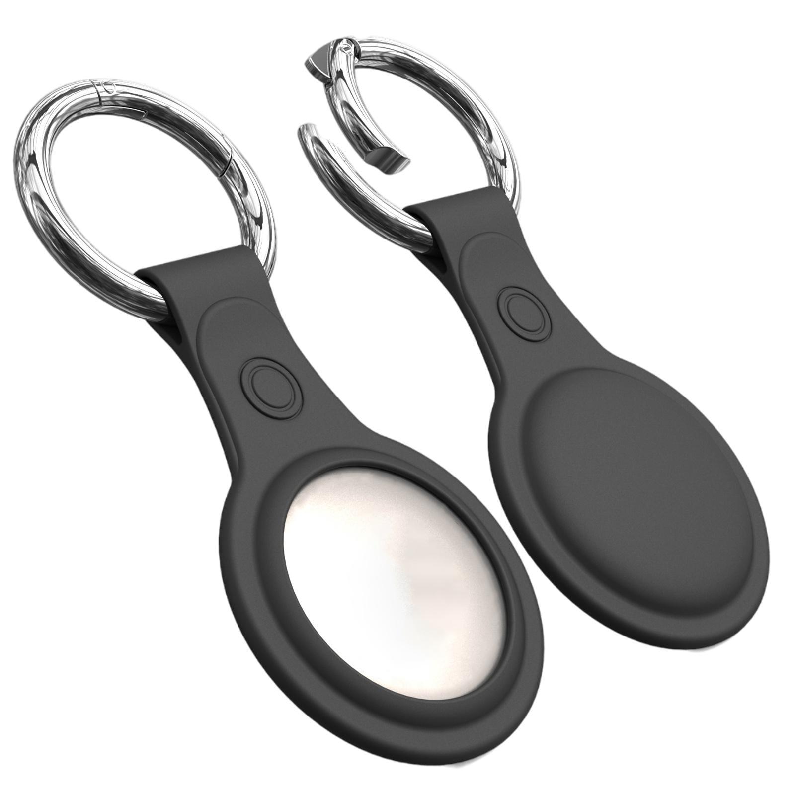 Silicone Case Sleeve for Apple AirTags with Anti-Lost Keychain Ring