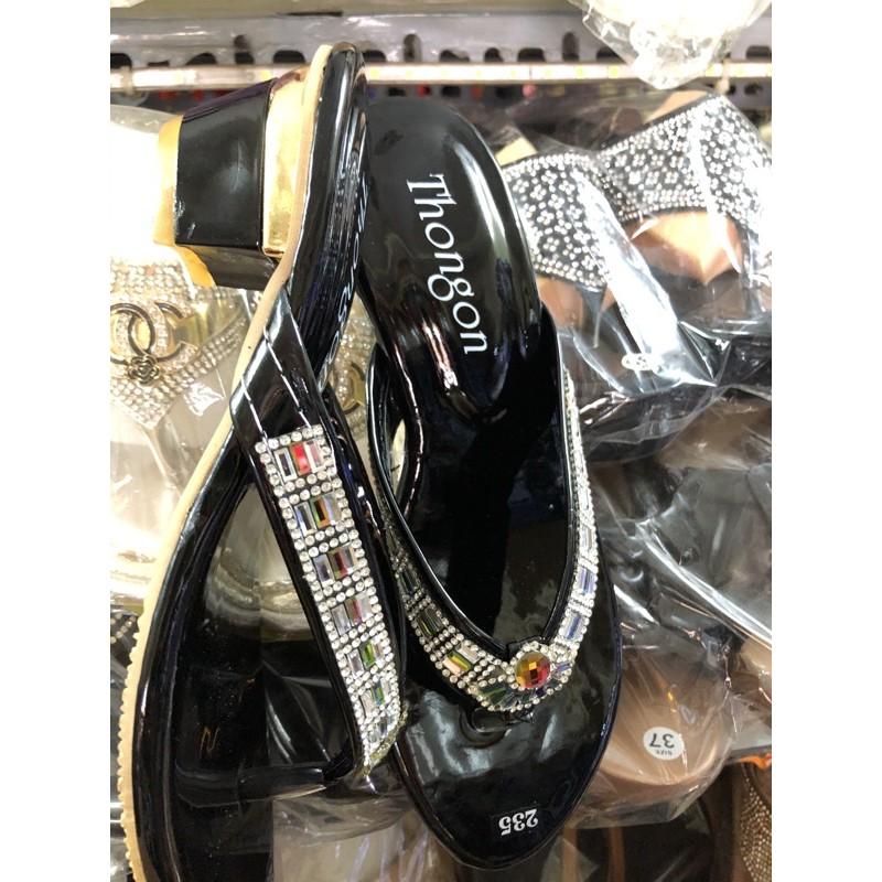 [SALE] Dép kẹp gót 4-5p, quai đính đá rất đẹp, có size từ 36-39