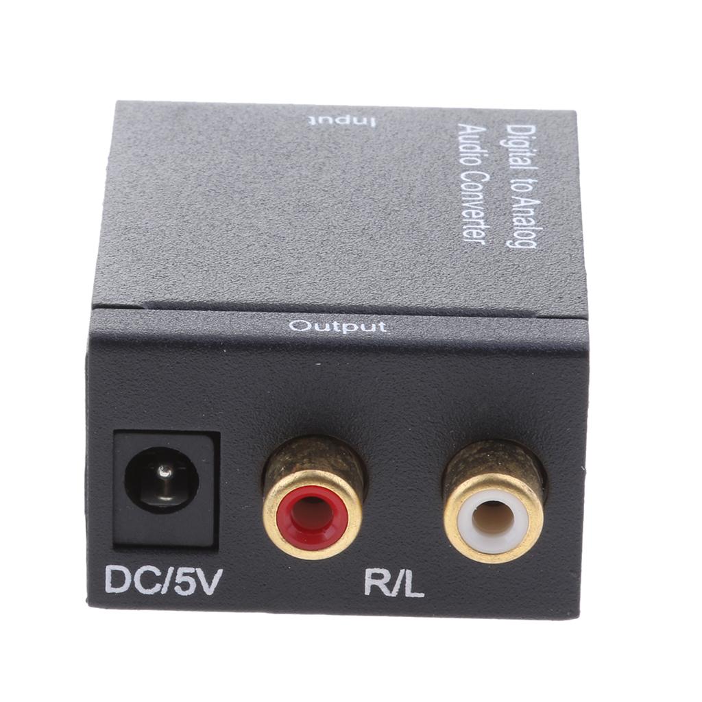 Digital Coaxial Toslink to Analog  Audio Converter with Fiber Cable