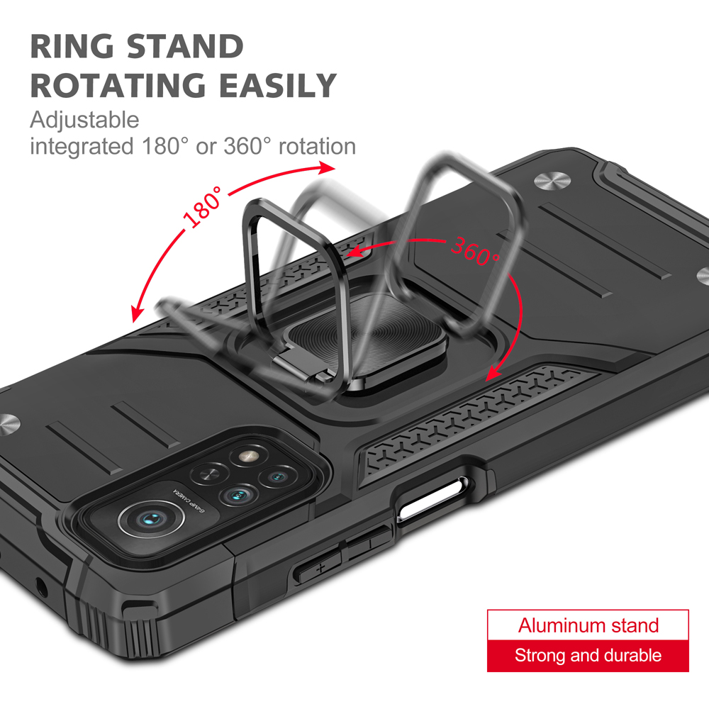 Ốp lưng cho Xiaomi MI 10T/10T Pro chống sốc Kemeng kèm nhẫn xoay