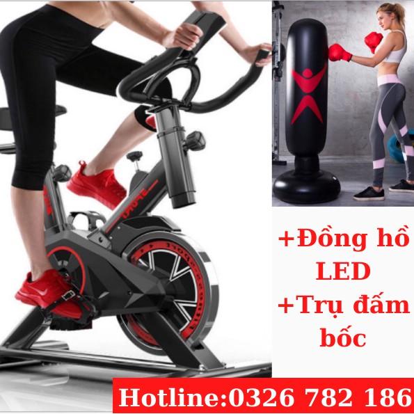 Xe đạp thể dục Spin Bike, kiểu dáng thể thao Tặng kèm Đồng hồ+Trụ đấm bốc