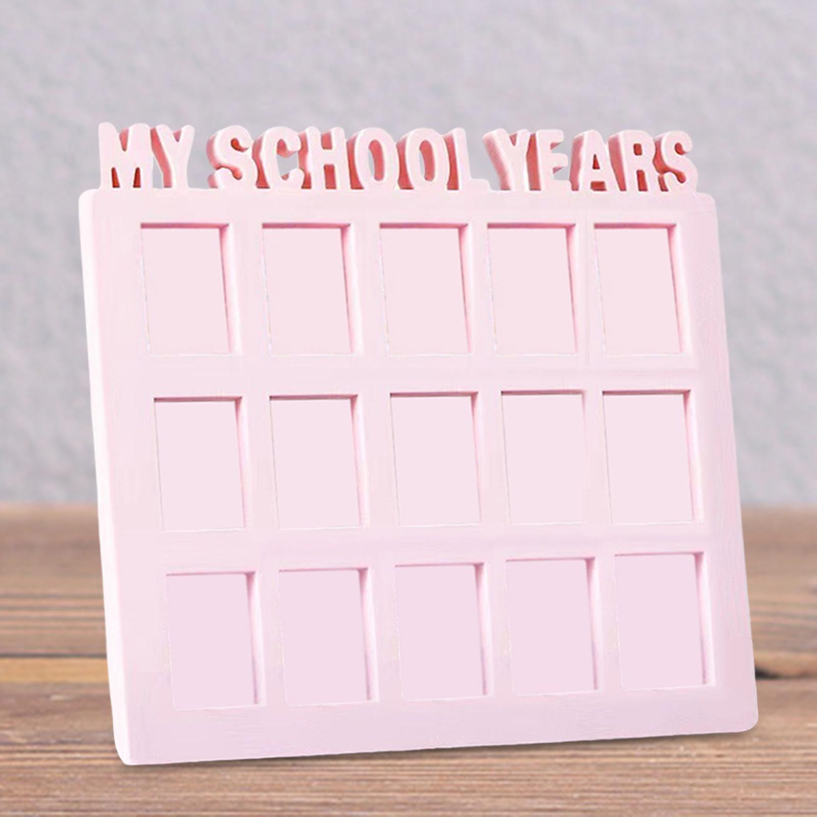 School Years Picture Frame Gift Graduation Photo Frame Displays 15 1.6x2 Pictures for Wall and Tabletop