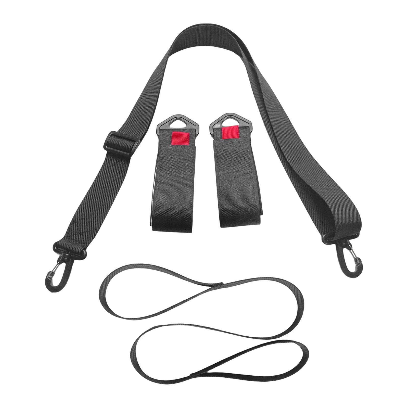 Ski Pole Carrier Straps Set Ski Straps Durable Holder Adjustable Ski Boot Straps Ski Boot Carrier Set for Adult Teens