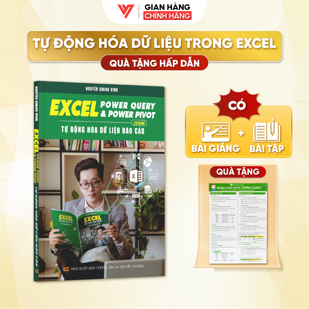 Sách Excel Power Query Và Power Pivot Tự Động Hóa Dữ Liệu Báo Cáo Cơ Bản ĐÀO TẠO TIN HỌC Có Kèm Video Khóa Học