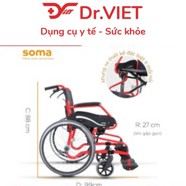 Xe lăn cao cấp SOMA Karma SM 150