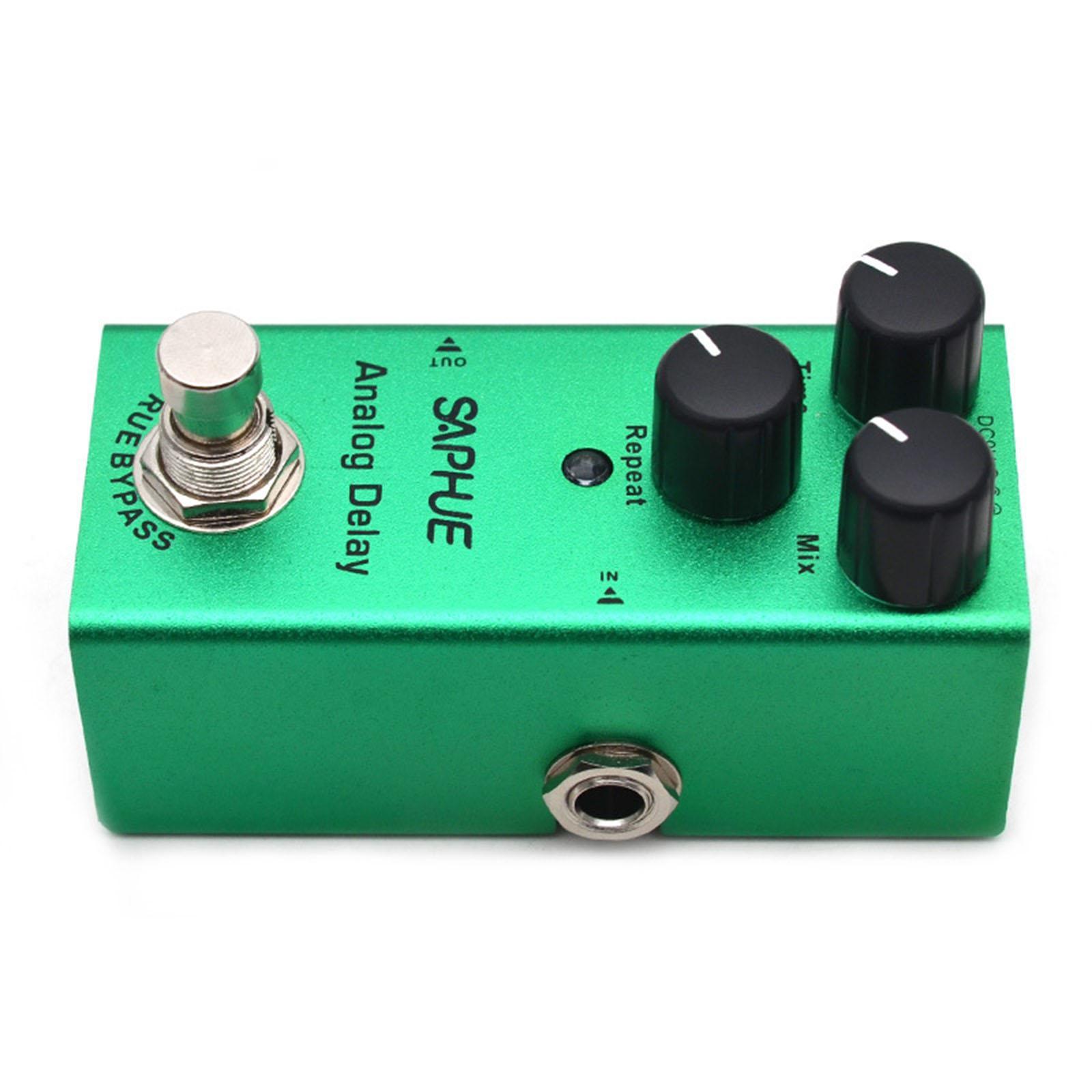 Guitar Pedal with LED Light 9V DC Lightweight with Metal Shell for Electric Guitar Bass