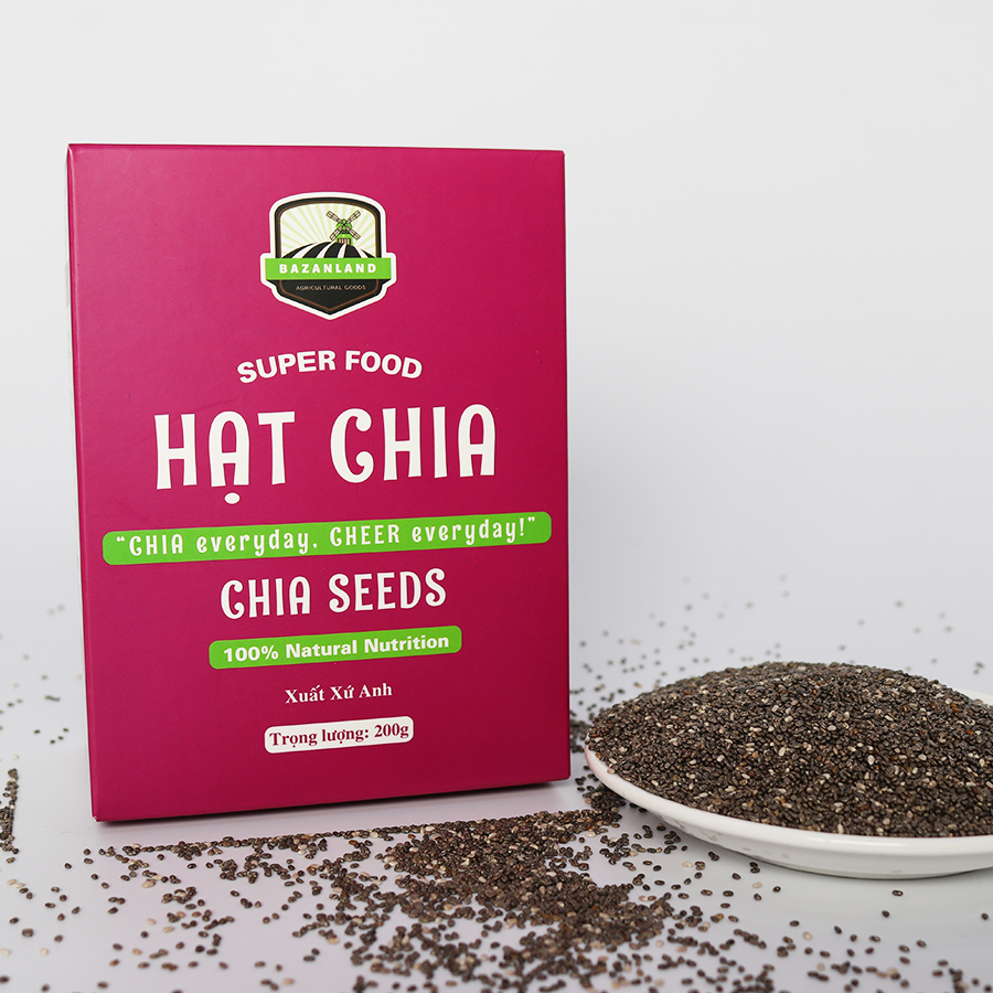 Hạt chia Úc Bazanland Organic supper food 200g