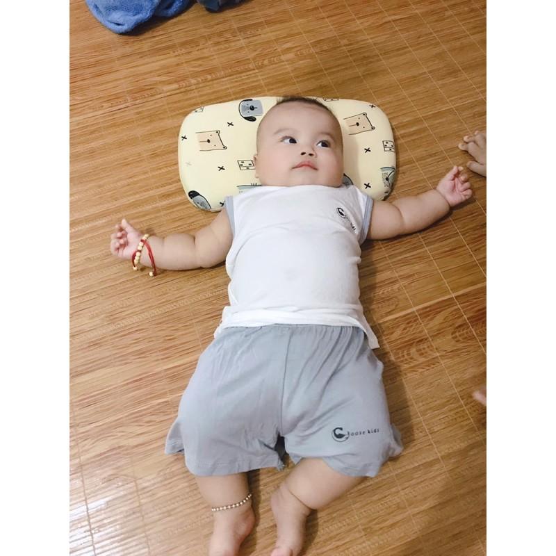 Bộ thun cộc ba lỗ minky mềm mịn siêu xinh cho bé