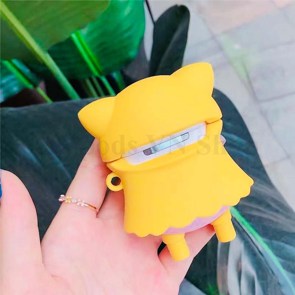 Bao Case Ốp dành cho Airpods 1/2, Airpods Pro heo mặc áo mưa kute silicon 3d cao cấp