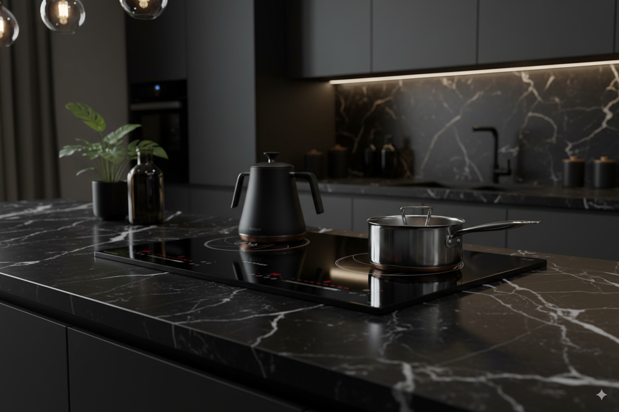 Kopper Bếp từ đôi KP586HD720 công suất 2600W IGBT tiết kiệm năng lượng Made in Thái Lan Kính VITRO CERAMIC chống trào Hàng Chính Hãng