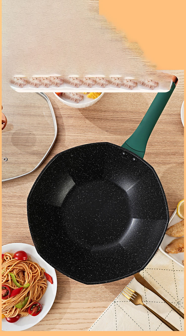 Chảo Đun Bếp Từ Siêu Chống Dính,Chất Liệu Thép Hợp Kim Cao Cấp,Thiết Kế Sang Trọng,Đáy 3 Lớp-Size 32cm,Lòng Sâu 10cm