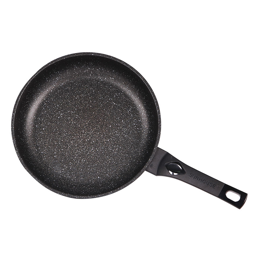 Chảo Siêu Bền Đá Sunhouse SBD28 - Đen (28cm)