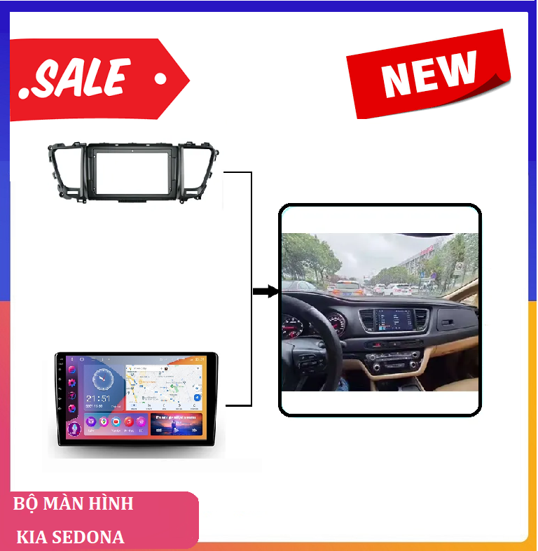 BỘ MÀN HÌNH DVD ANDROID Ô TÔ XE KIA SEDONA 9 NCH CHẠY SIM 4G,THU PHÁT WIFI TIỆN LỢI, Hệ điều hành Android 10  TẶNG PM V.I.E.T.M.A.P.S.1 THẬN TIỆN DẪN ĐƯỜNG