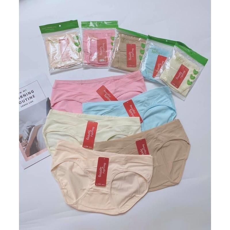 Quần Lót Bầu Cạp Chéo Cotton Spring