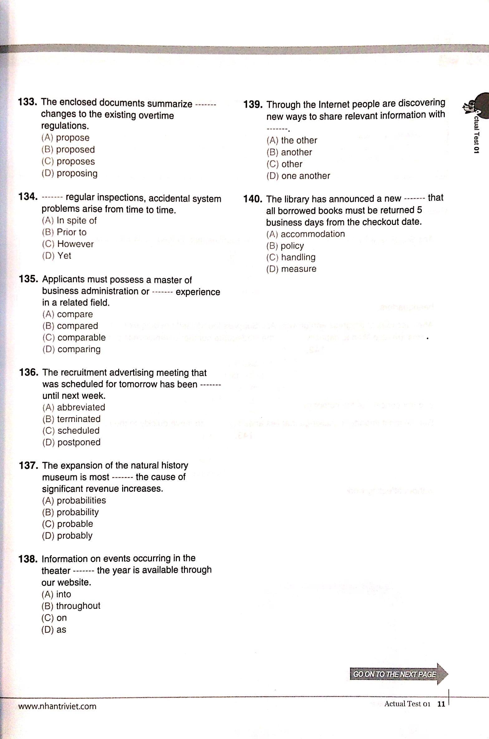 Sách Economy TOEIC RC1000 Volume 1