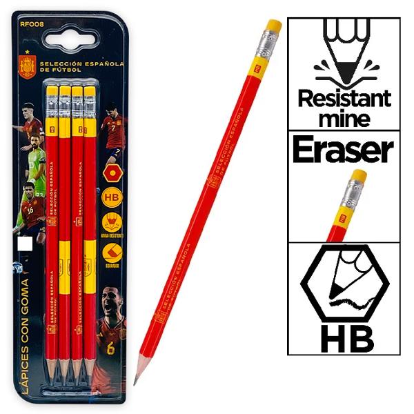 Vỉ 4 Bút Chì HB La Roja - MP RF008