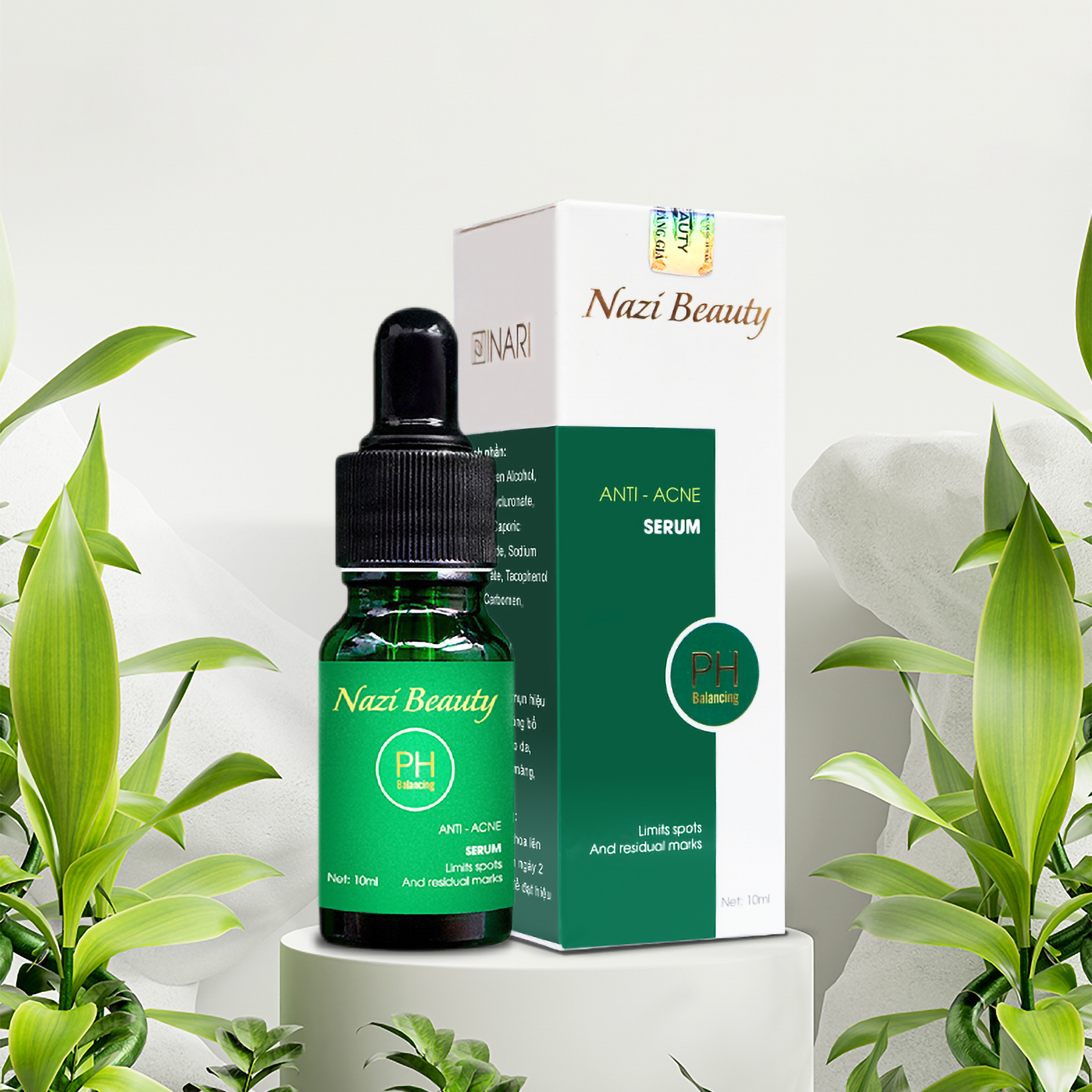 ANTI ACNE SERUM - Serum mụn Nari sản phẩm từ thiên nhiên an toàn lành tính hiệu quả ngay sau 7 ngày lọ 10 ml phù hợp với cả da nhạy cảm