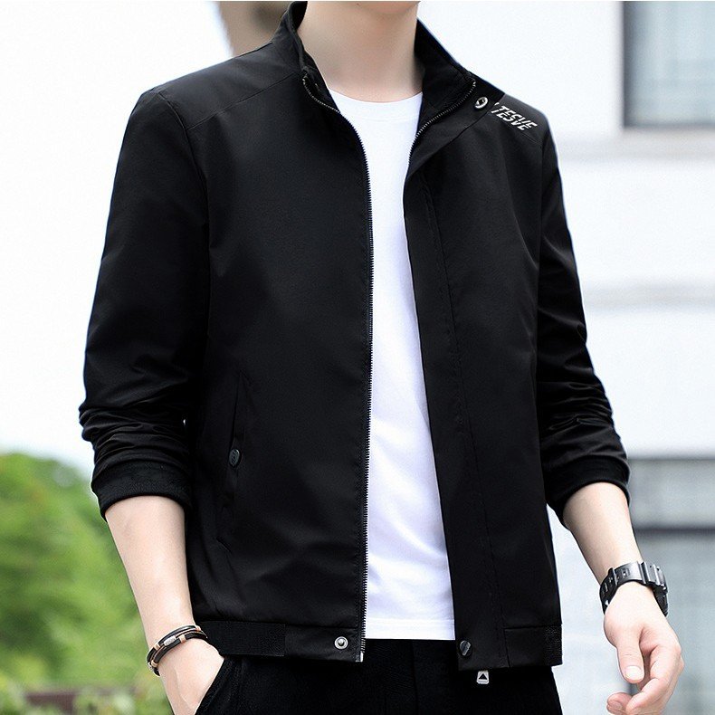 ÁO KHOÁC DÙ NAM CÁN IN DẠ QUANG 2 LỚP, TRẺ TRUNG NĂNG ĐỘNG MÀU ĐEN - GAPRO FASHION