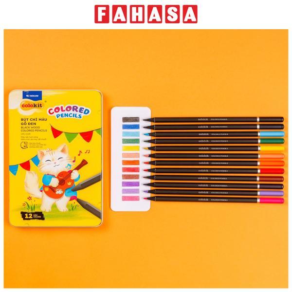 Hộp 12 Bút Chì Gỗ Đen Black Wood Colored Pencils - Colokit CPC-C029