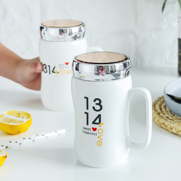 Ly Sứ Giữ Nhiệt 1314 Love Nắp Tráng Gương