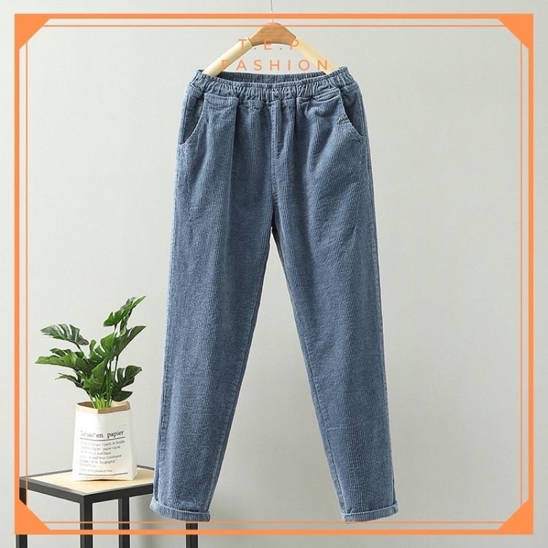Quần Nhung Baggy Cạp Chun Kiểu dáng Hàn Quốc cho Nữ m098 Tep Fashion BAGGY-NHUNG02