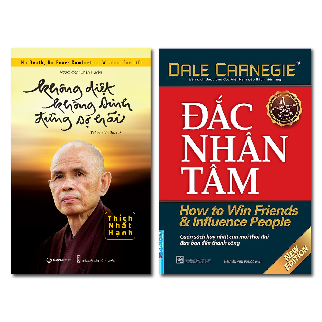 Combo 2 Cuốn Không Diệt Không Sinh Đừng Sợ Hãi + Đắc Nhân Tâm