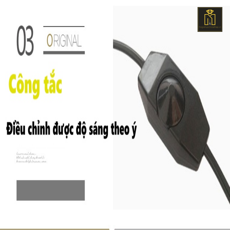 Đèn đốt nến thơm Vintage- Phong cách Hàn Quốc - chỉnh độ sáng